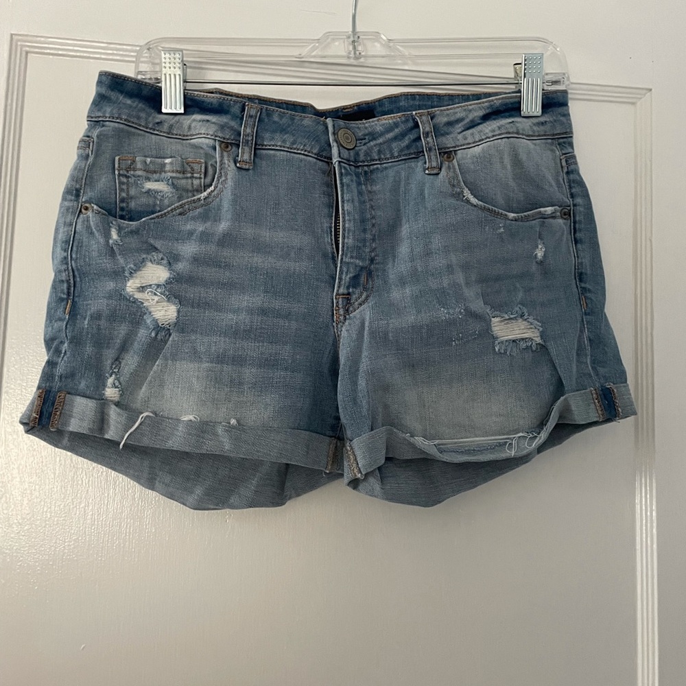 Light blue jean shorts